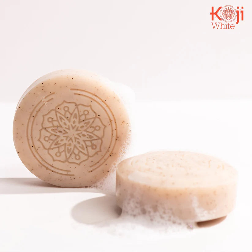 Koji White Kojic Acid Bump Eraser Body Scrub Soap (2 Bars)