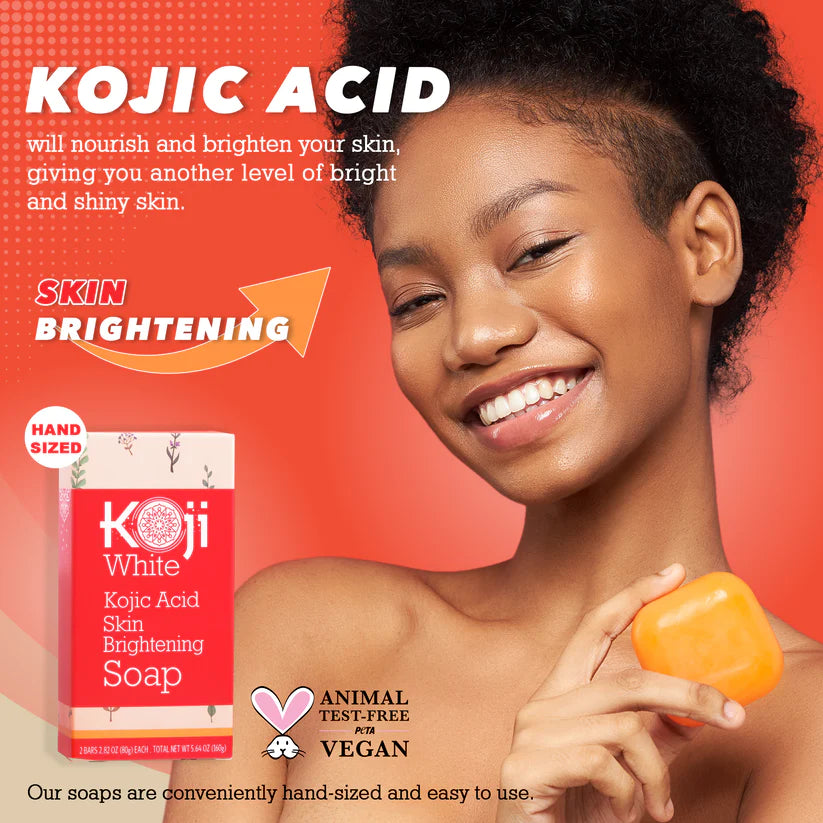 Pure Kojic Acid Skin Brightening Soap (2 Bars)